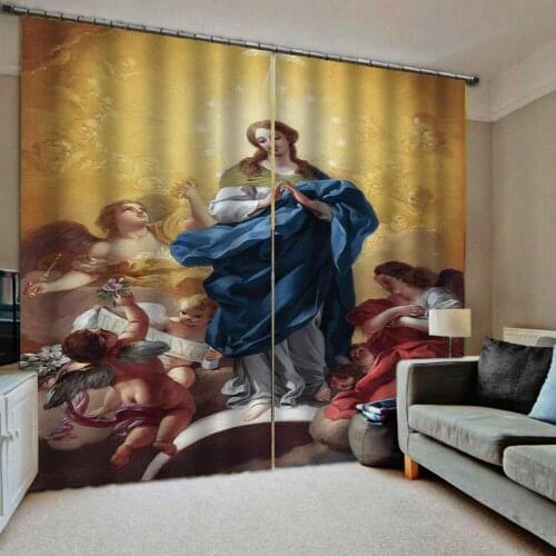 Angel Europe style Curtain window room Home Decoration Digital print Custom size
