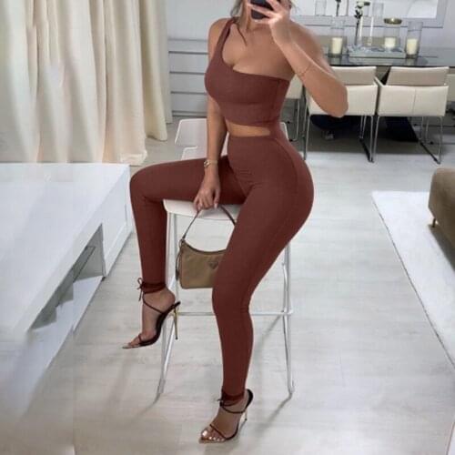 BKLD Fashion Workout Sleeveless Bodycon Jumpsuits Y2K Solid Color One Shoulder Hollow Out Patchwork Basic Casual Womens Rompers