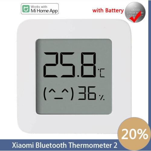 XIAOMI Mijia Bluetooth Thermometer 2 with Battery High Precision Sensor Wireless Smart Electric Digital Hygrometer Thermometer