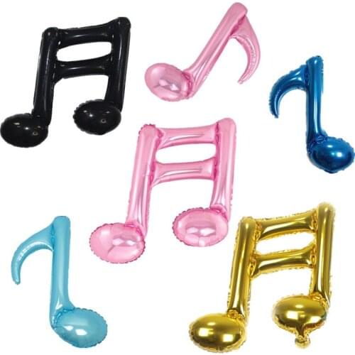 Colorful Single Note Double Note Shape Wedding Decorations Dance Party Arrangement Music Note Aluminum Film Balloons