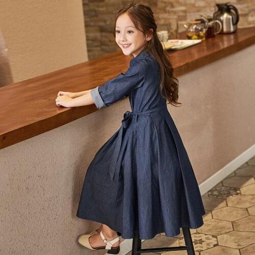 Kids dresses for girls Winter Denim dress 2021 Girls clothes Childrens dress Autumn Girl dresses Girls' dress