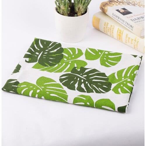 DIY 1pcs/lots 50x145cm Leaf Cotton and Linen Hand-embroidered Table cloth Fabric Bundle Sewing Quilting Crafts for Handmade