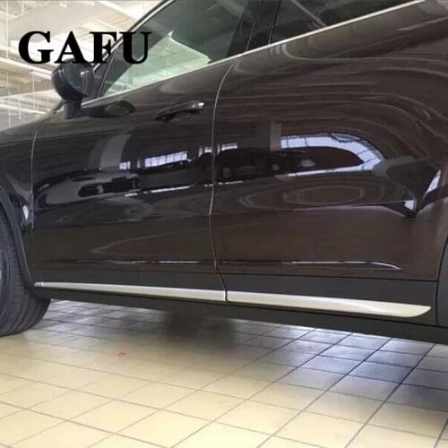 For Porsche Cayenne 2018 2019 ABS Car Body Scuff Strip Side Door Molding Streamer Cover Trim Car Accessories