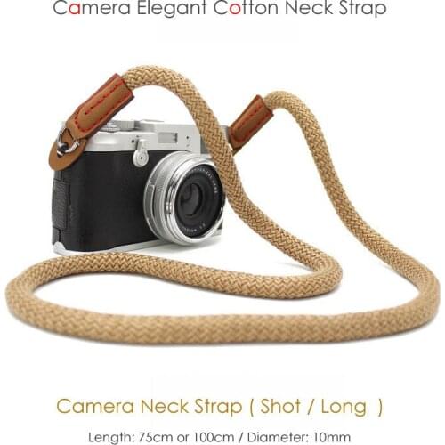 Elegant Cotton Fashion Camera Shoulder Neck Strap Belt for Mirrorless Digital Camera Leica Canon Fuji Nikon Olympus Pentax Sony