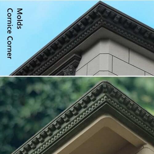 40cm /15.7in ABS Classic Roof Top &Balcony Decoration Cat Foot Print Wintersweet Leaves Cornice Eave Line Inner Outter Mold