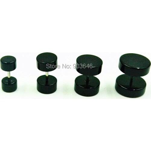 LOT100pcs Body Jewelry -Fake Ear Plugs Illusion Plug Ear Studs Acrylic Ear Studs/Earring 6mm 8mm 10mm 12mm