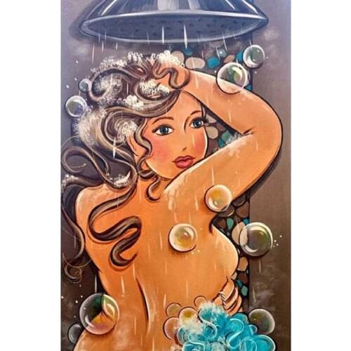 MOONCRESIN 5D DIY Diamond Painting Full Round Cartoon Sexy Women 3D Diamond Embroidery Cross Stitch Mosaic Kit Home Decoration