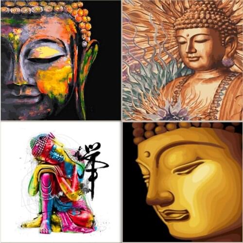 Shakyamuni Painting By Numbers Buddha Painting Digital Oil Painting On Canvas Coloring By Numbers For Home Decor