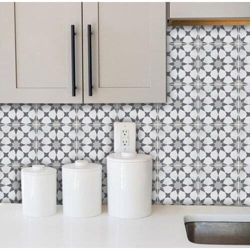 10/15/20/30cm Tiles Wall Stickers Desk Wardrobe Decoration Art Mural Bathroom Waist Line PVC Wall Decals