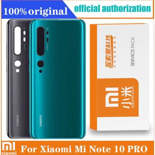 Original Back Housing Replacement for Xiaomi Mi Note 10 Pro Back Cover Battery Rear Door Housing Case with adhesive Sticker