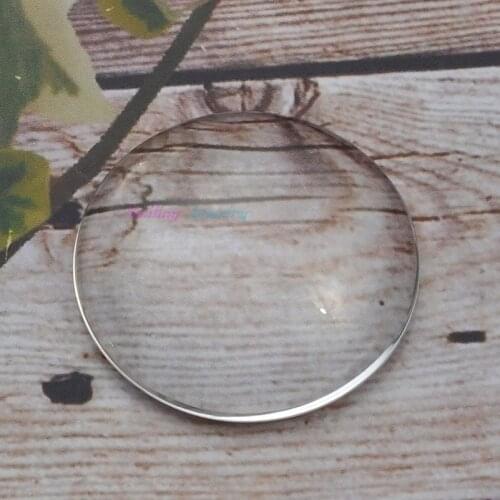 10pcs 8.5mm*38mm Clear Round Domed Magnifying Glass Cabochon For Photo Pendant Tray Base DIY Jewelry Findings