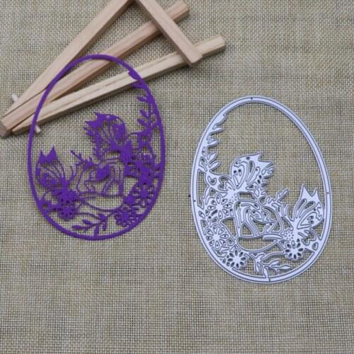 Easter Egg Frame Butterfly Metal Cutting Dies Stencils for DIY Scrapbooking Decorative Embossing DIY Paper Cards