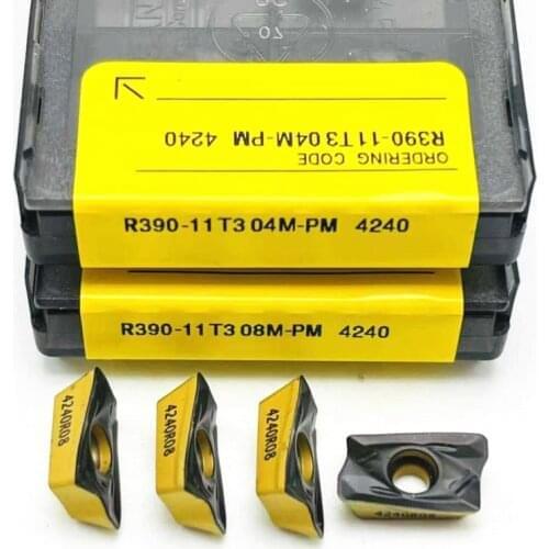 10PCS R390 11T308M-PM 4240 R390 11T304M-PM 4240 Internal milling tool CNC metal turning tool R390 cutting tool turning tool