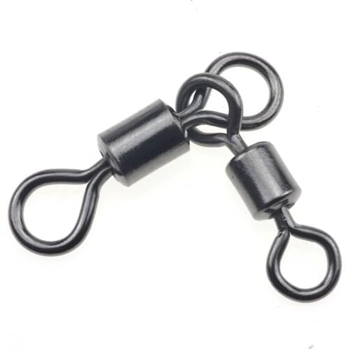 Rompin 10pcs/lot 3 Way Fishing Swivel Rolling Triangle Joint Rolling Swivels Fishhooks sea Fishing line Connector snap tackle