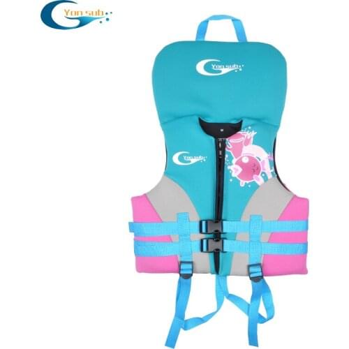 Life Jacket for Kids, Child Size Watersports Swim Vest Flotation Device, Boys Girls Swim Training Aid Suitable Neoprene Surface