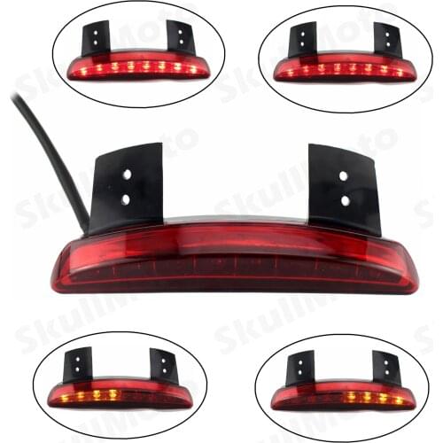 5 Wire Smoke LED Motorcycle Brake Tail Light Chopped Fender Edge Turn Light Light w/ Reflectors For Harley Sportster XL 883 1200