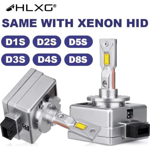 HLXG Mini 1:1 Canbus D3S D3R D1S D1R D2S D2R D4S D4R LED Light Bulb Car Headlight Auto Update Kit 90W 20000LM 6500K Cold White