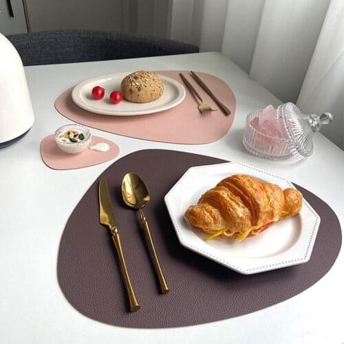 Triangles Insulation Table Mat set Leather Pad Non Slip Coasters Heat-Resistant Anti-scalding Placemat Household ALI88