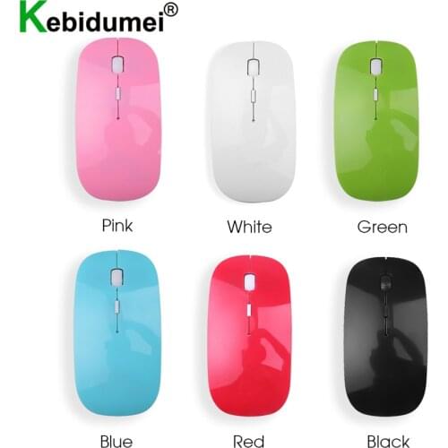 Ultra Thin Slim Wireless Mouse USB 2.4GHz Receiver Mice Optical Gaming Mouse For Mac Computer PC Laptop Desktop