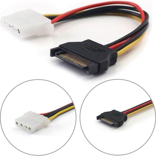 IN STOCK 100% New 15 Pin SATA Male to Molex IDE Standard 4 Pin Female Adapter Fast Shipping