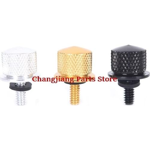 New 1/4"-20 Thread Knurled Head Screws Cap Rear Seat Quick Mount Bolt Touring Softail Dyna Sportster XL 883 1200 Custom
