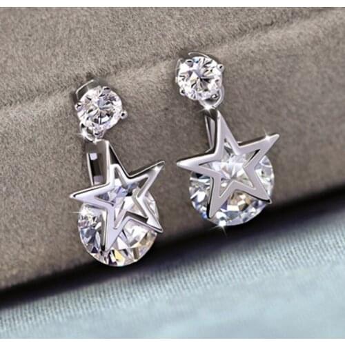 Star Crystal Fashion Earrings Women Trendy Dangle Earrings Hanging Drop Earring Earrings For Women Modern Jewelry W3