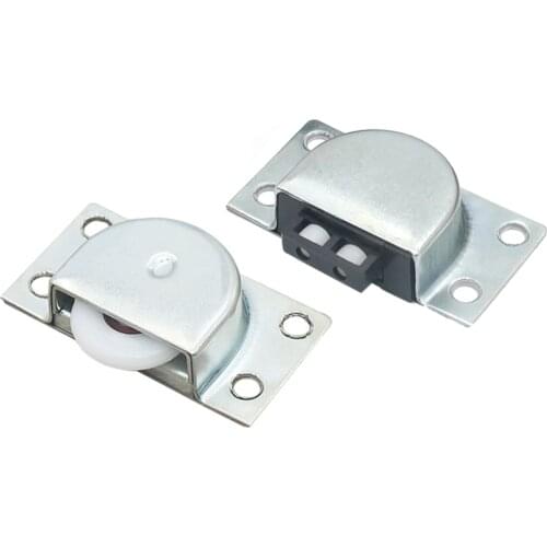 1Pcs Metal Cabinet Rollers Sliding Closet Wheel Cabinet Nylon Pulley Hanging Wheel Wardrobe Furniture Hardware