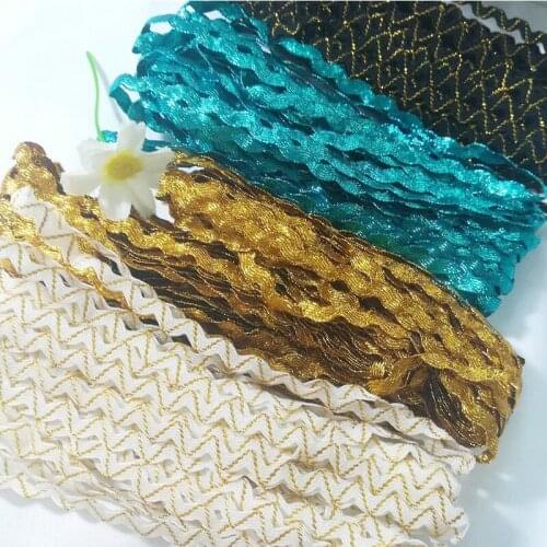 1Yards Latest Gold Lace Fabric Applique 0.5cm Guipure Green White Black Lace Ribbon Dress Sewing Fabric Laces For Clothes RG41