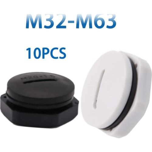 10pcs Nylon waterprooft plug IP68 M32*1.5 Chock plug M40 sealing plastic plug M50 plug with screw thread come with block nuts