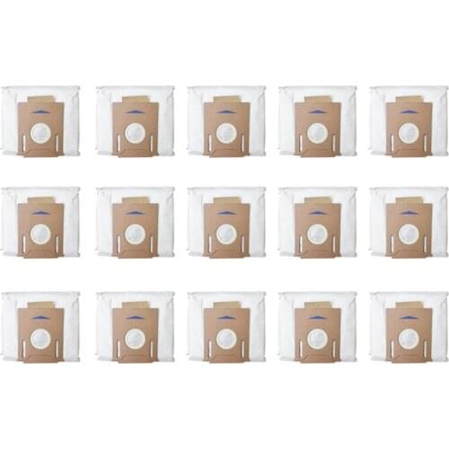 15Pcs for ECOVACS DEEBOT OZMO T8 Robot Vacuum Cleaner High Capacity Leakproof Dust Bag Replacement Accessories Parts Kit
