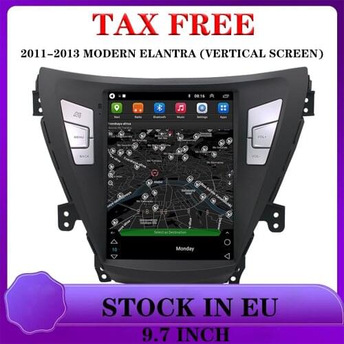 2 DIN AUTO RADIO for 11-13 Hyundai Elantra (vertical screen) Multimedia Player Stereo GPS 2G+32G 4G Monitor Link Radio