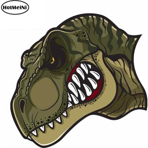 HotMeiNi 13cm x 12.9cm for Angry T Rex Head Vector Image Car Sticker Waterproof Car Styling Car Accessories Vinyl Decals