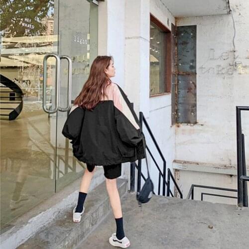 Contrasting Color Baseball Uniform Casual Jacket Early Autumn Female Korean Version Loose Student 2021 New Trend Colorblock TOPS