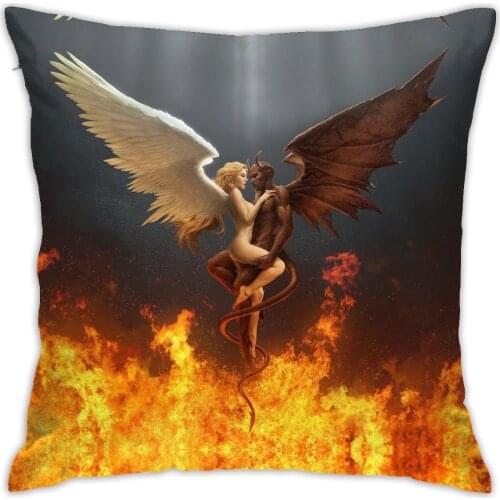 Devil Angel Eyes Top Pillow Covers Decorative Household Supplies 45*45cm Angel wings Cushion Cover