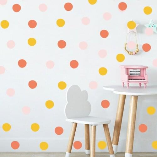 Color Dots Self-Adhesive Wall Stickers Bedroom Porch Commercial Wall Beautification Decorative Wallpaper