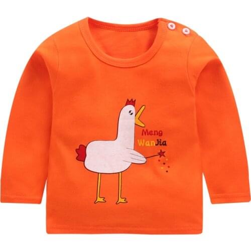 Baby T Shirt Toddler Children Cartoon Boys Goose Print Shirt Tops Outfits Clothes Fashion Casual Tops Boys Long Sleeve Tops