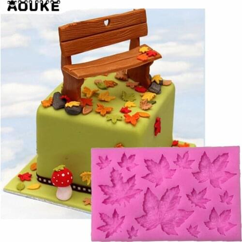 Maple Leaf Shape Fondant Cake Silicone Mold Candy Chocolate Molds Biscuits Cookies Mould Pastry Cake Decoration DIY Baking Tools