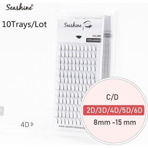 10 Trays Premade Wide Fans Lashes Handmade Volume Fans Russian Volume Lash Extensions Short Pre Fanned EyelashesFree Shipping
