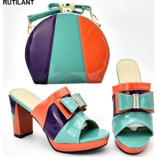 Italian Ladies Shoes and Bags To Match Set Matching Shoe and Bag Set In Heels Womens Dress Shoes Open Toe Slip on Shoe for Women