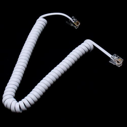 1.75Meters Male RJ11 4C Telephone Extension Cable Headset Cord Lead Line