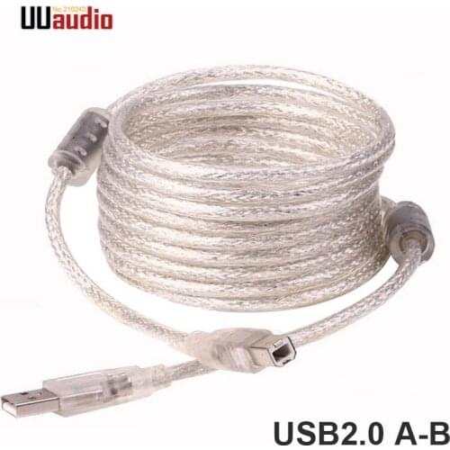 High Quality Dual Magnetic ring A-B USB Cable 1.5m / 3m for Hifi DAC Amplifier or printer