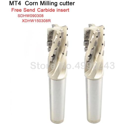 MT4 MT5 Morse taper shank corn milling cutter, integral indexable spiral end milling cutter, rough milling cutter SDHW XDHW
