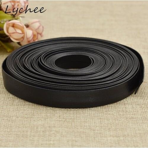 Lychee 10m Multi Color Artificial PU Leather Sewing Ribbon Webbing DIY Craft Women Garment Handbag Decor Strap