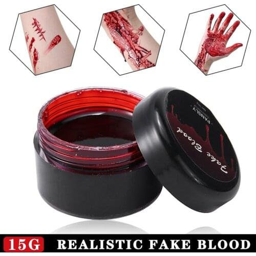 15g Halloween Makeup Vampire Fake Blood Realistic Face Body Paint Wounds Scars Bruises Cosplay For Haunted House