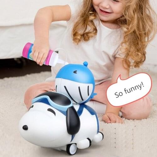 Remote Control Car Dog Bubble Machine Water Bubble Kids Toy Family Activities 97BC