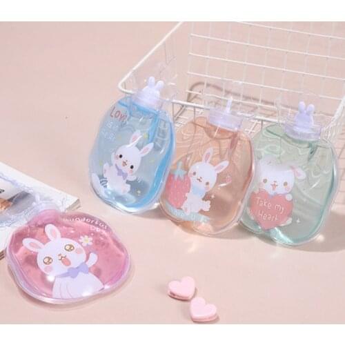 Mini Winter Transparent Hot Water Bottle Reusable Gel Hand Warmer Cute Funny Print Instant Heating Pack Warmer Hot Water Bags