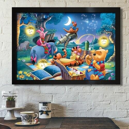 Disney Winnie The Pooh and Tigger Diamond Painting Full Square&Round Diamond Embroidery Mosaic Cross Stitch Kits Home Decor Sale