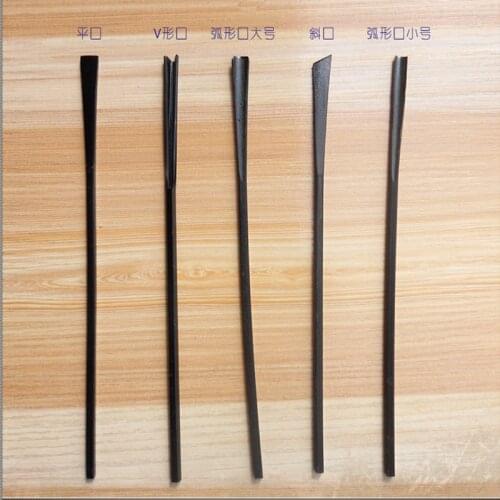 5pcs/set Anti-skid handle bonsai carving knife Flat V type Bevel arc Bonsai knives garden tool set