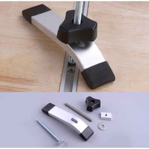 Portable Metal Quick Acting Hold Down Clamp Set for M8 Handle T-Slot T-Track Woodworking Tool Fixturing Positioning