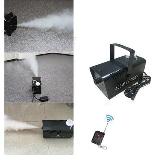 Professional stage project Smoke Machine wireless Remote control 400W Fog machine Mini DJ DISCO Christmas Party Fogger equipment